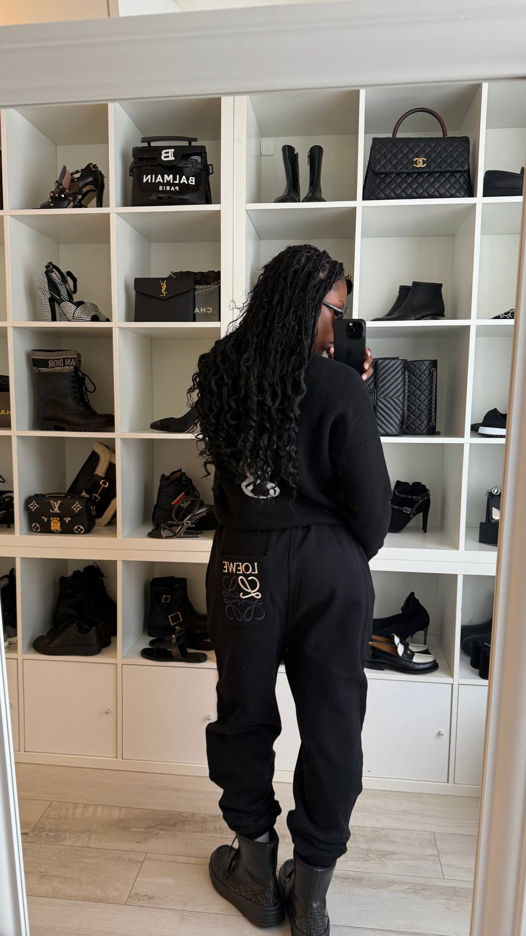 Loewe Black Anagram Sweatpants Size XL