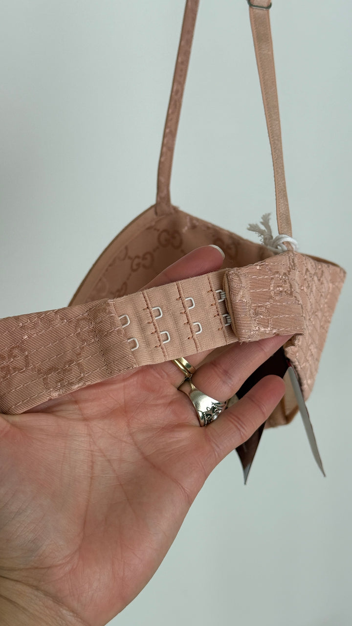 Gucci Blush Pink GG Bralette Size S