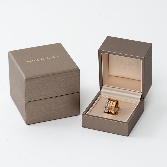 Bvlgari 18k Tri Gold B.Zero1 Ring in box