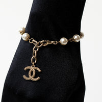 Pre-Loved Chanel™ Gold Chain and Pearl Bracelet