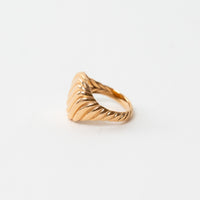 David Yurman 18k Gold Sculpted Cable Pinky Ring Size 3.5