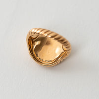 David Yurman 18k Gold Sculpted Cable Pinky Ring Size 3.5