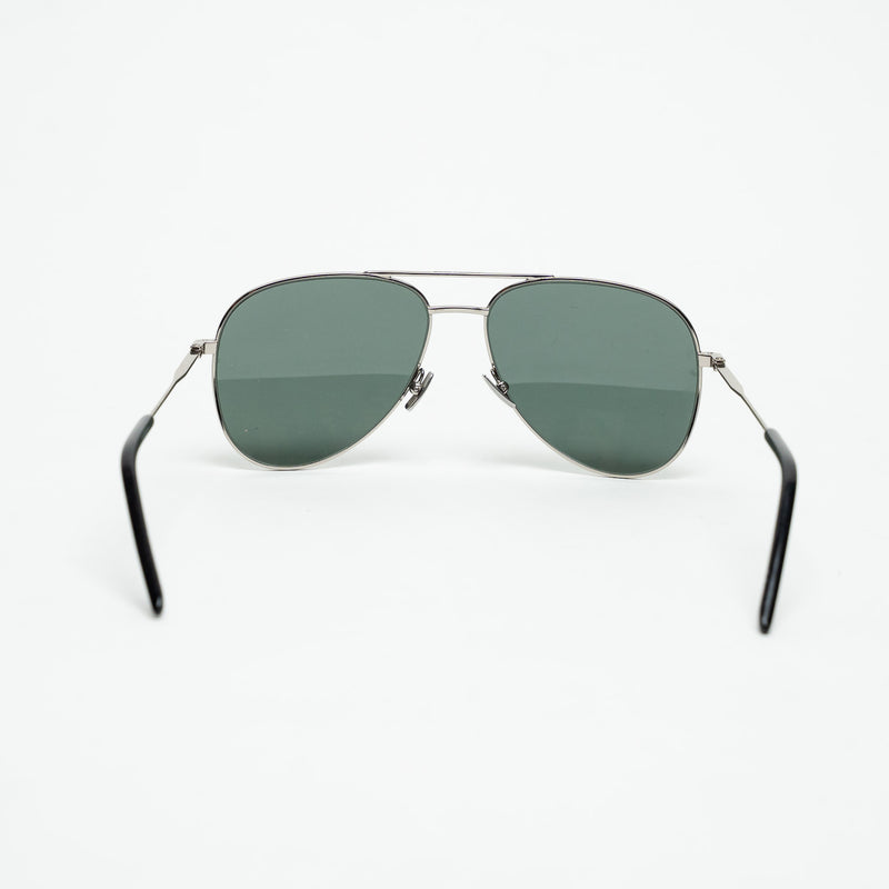 Saint Laurent Silver Aviator Sunglasses