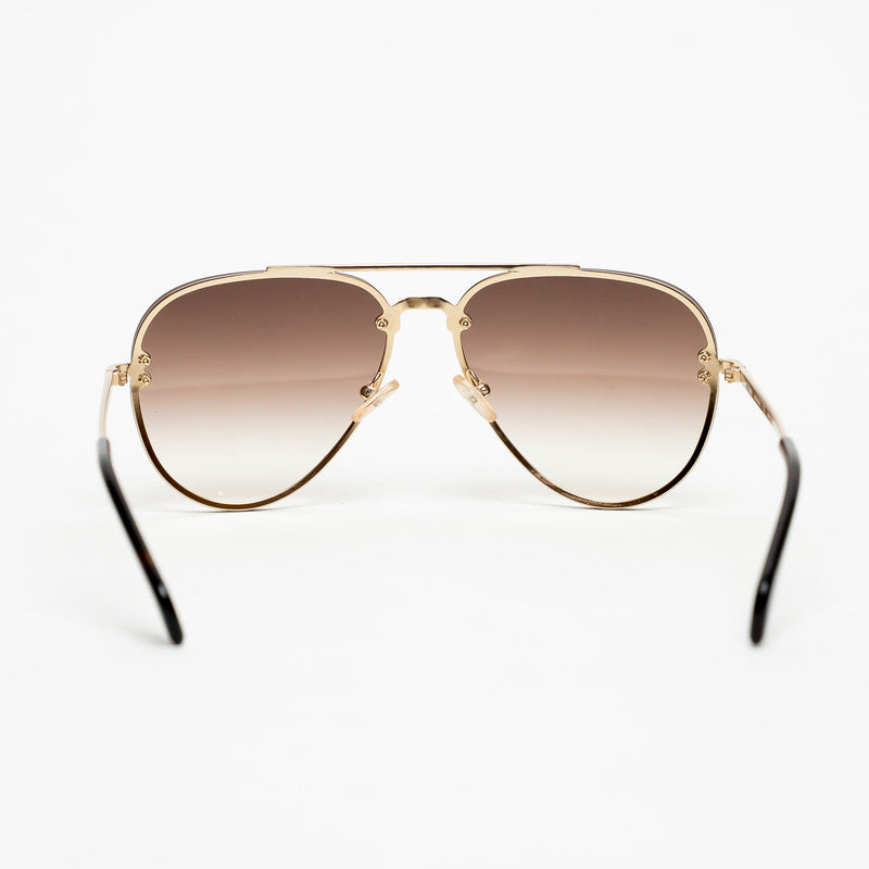 Celine Gold Frameless Aviator Sunglasses