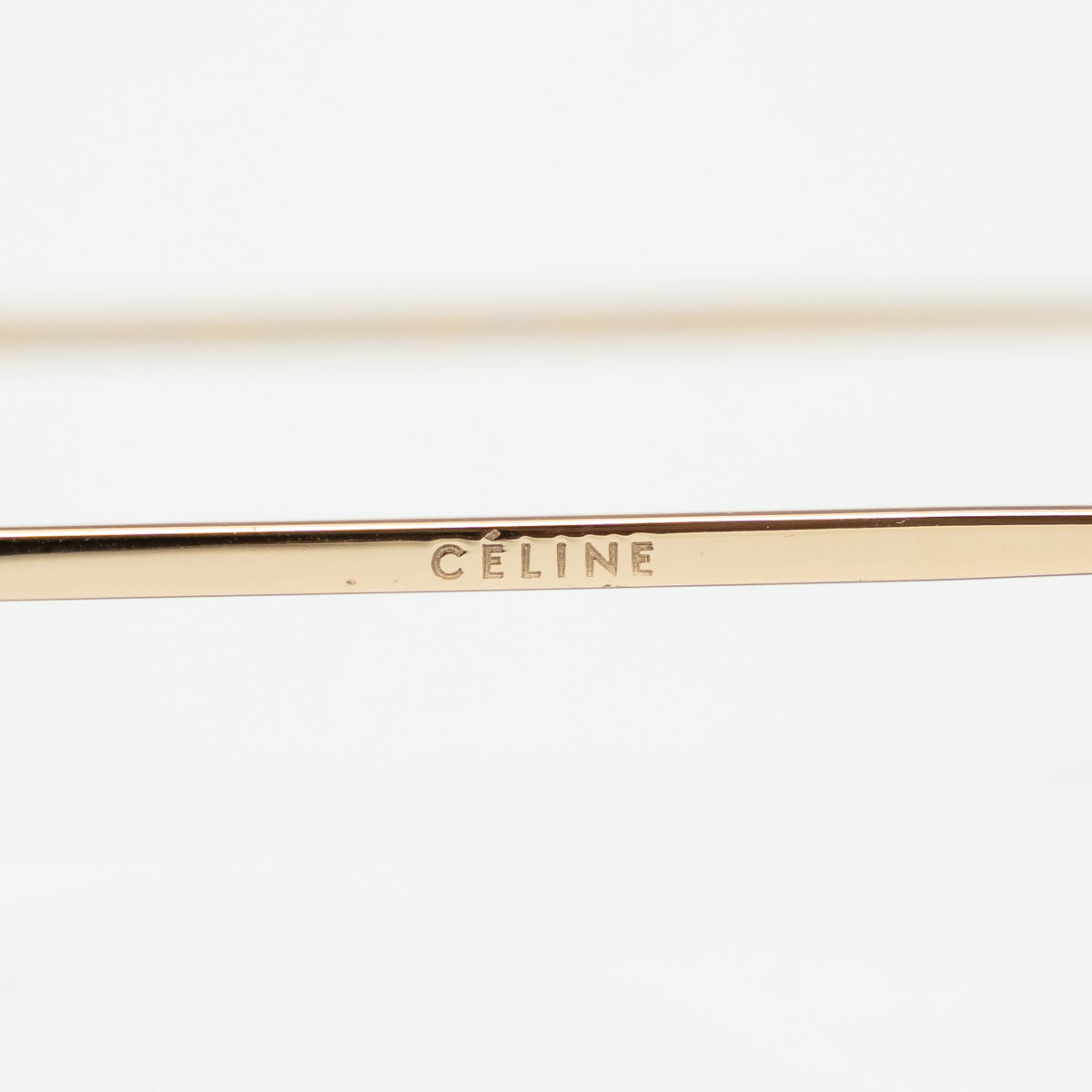 Celine Gold Frameless Aviator Sunglasses