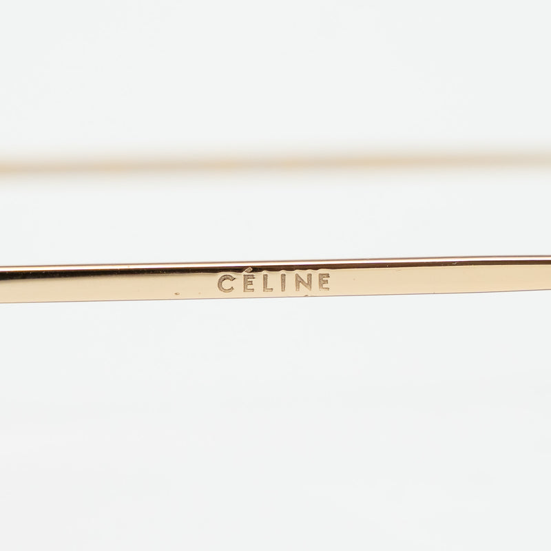 Celine Gold Frameless Aviator Sunglasses