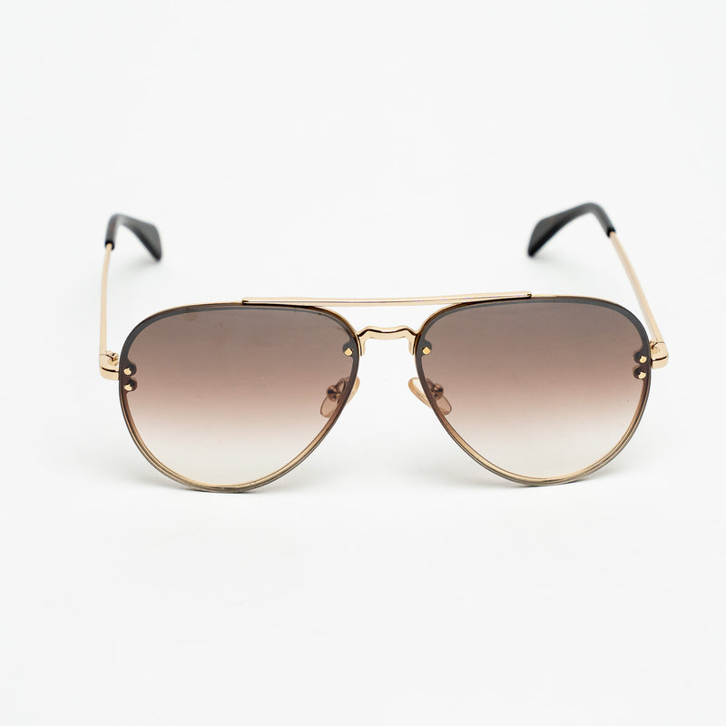 Celine Gold Frameless Aviator Sunglasses