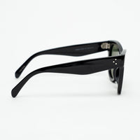 Celine Black Sunglasses with Tinted Lenses and Silver Details