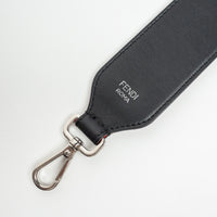 Fendi Red Velvet and Black Leather FF Bag Strap