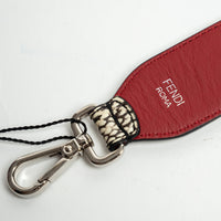 Fendi White and Black Python Leather Bag Strap