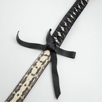 Fendi White and Black Python Leather Bag Strap