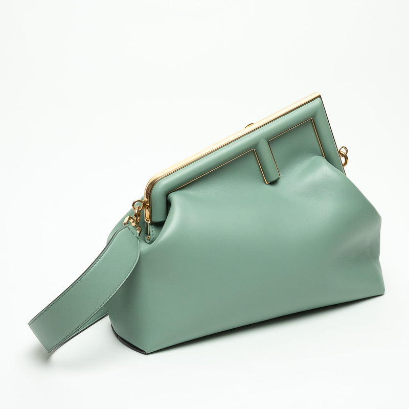 Fendi First Mint Green Nappa Leather Fendi First Bag Sz Medium