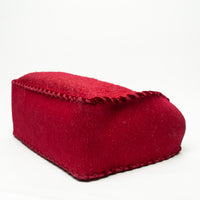 Pre-Loved Chanel ™ Raspberry Red Wool Felt Tote