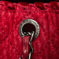 Pre-Loved Chanel ™ Raspberry Red Wool Felt Tote
