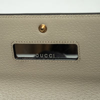 Gucci Light Grey GG Supreme Canvas Wallet on Chain
