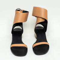 Celine Tan Calf Leather Ankle Strap Sandals Size 37