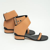Celine Tan Calf Leather Ankle Strap Sandals Size 37