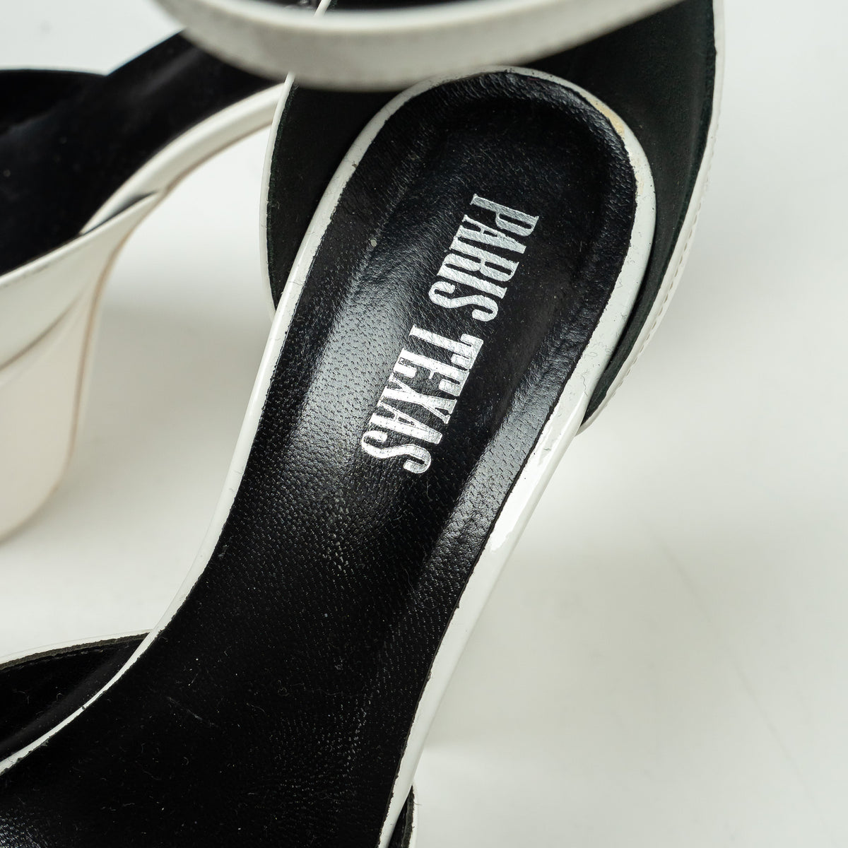 Paris Texas White Patent Leather Platform Block Heel Pumps Size 39