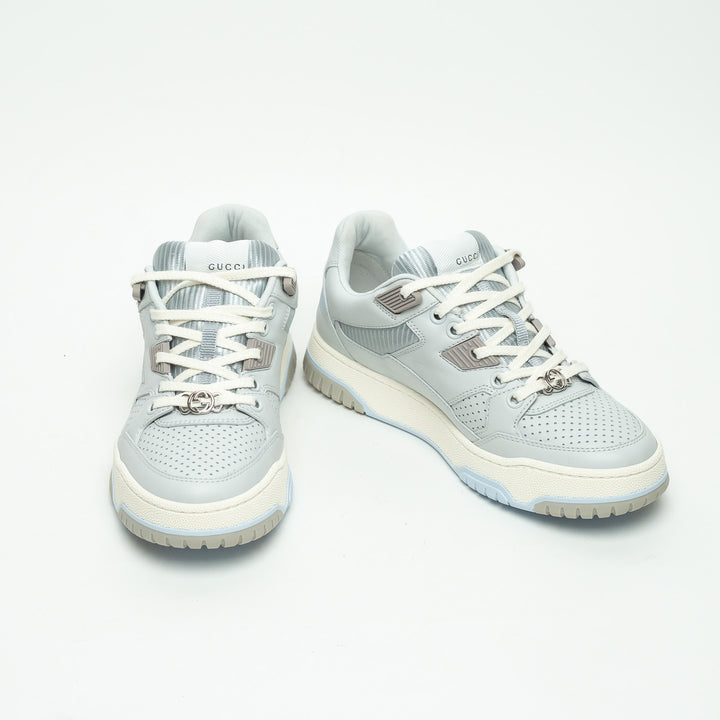 Gucci Light Blue Calfskin Leather Jones Sneakers Size 36