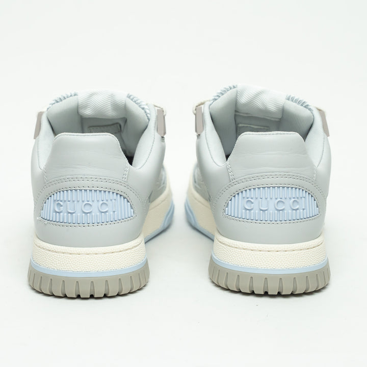 Gucci Light Blue Calfskin Leather Jones Sneakers Size 36