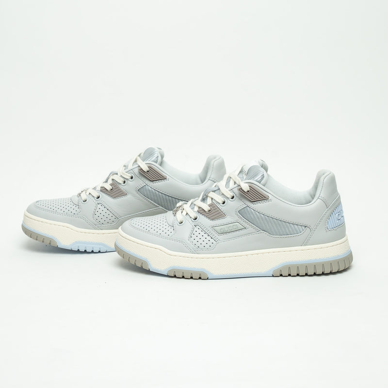 Gucci Light Blue Calfskin Leather Jones Sneakers Size 36