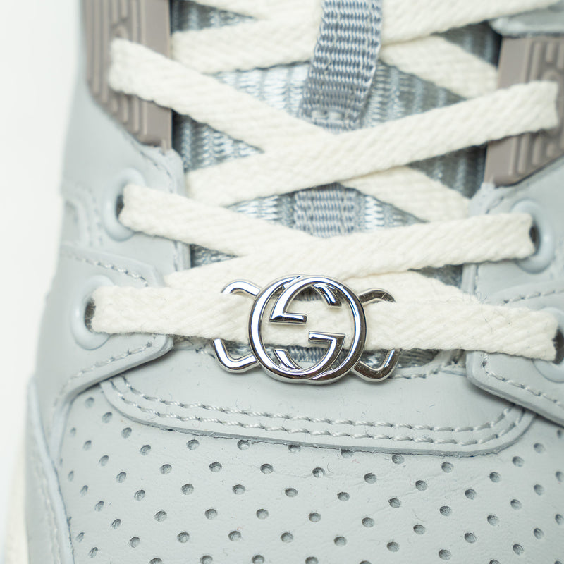 Gucci Light Blue Calfskin Leather Jones Sneakers Size 36