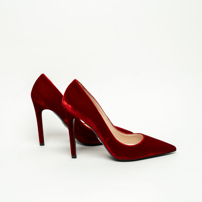 Prada Red Velvet Pumps Size 35