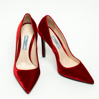 Prada Red Velvet Pumps Size 35