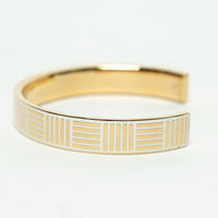 Louis Vuitton Gold Damier Print Enamel Bracelet Size M