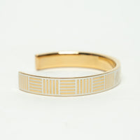 Louis Vuitton Gold Damier Print Enamel Bracelet Size M