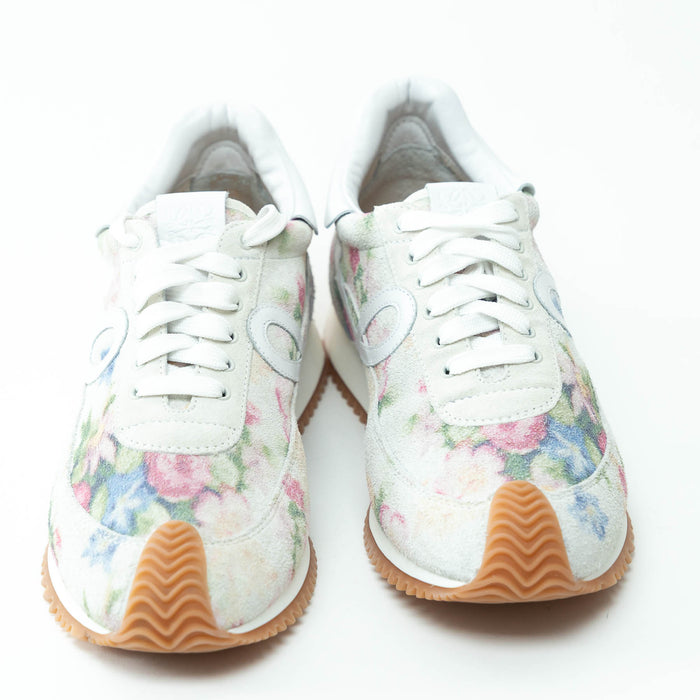 Loewe Suede and Leather Floral Low-Top Sneakers Size 40