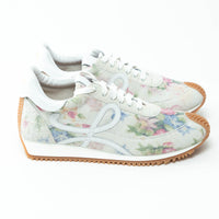 Loewe Suede and Leather Floral Low-Top Sneakers Size 40