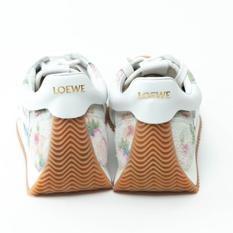 Loewe Suede and Leather Floral Low-Top Sneakers Size 40