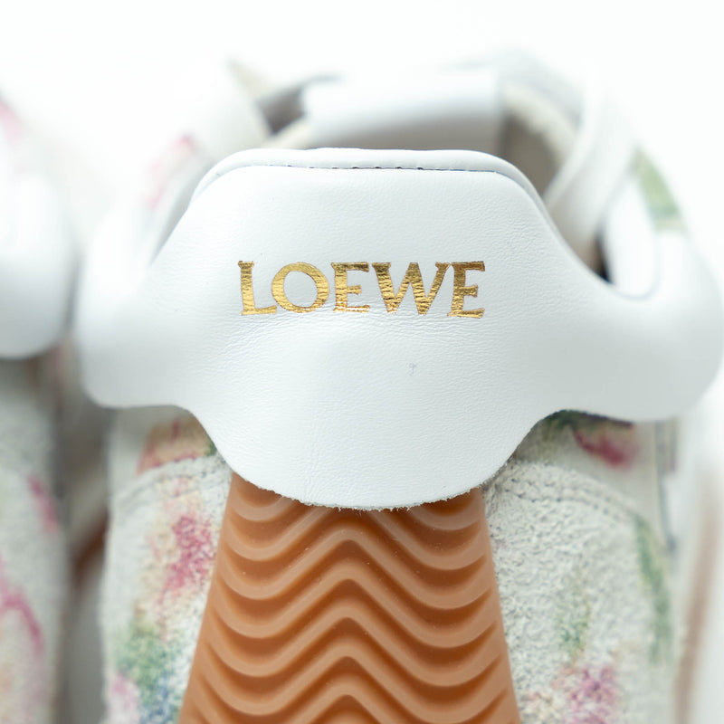 Loewe Suede and Leather Floral Low-Top Sneakers Size 40