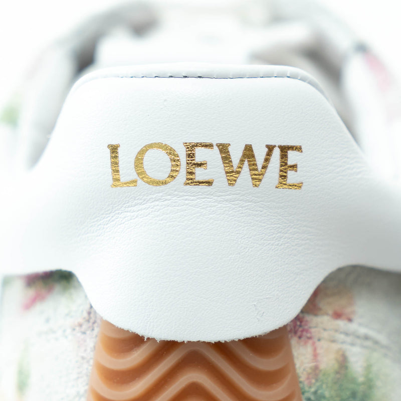 Loewe Suede and Leather Floral Low-Top Sneakers Size 40