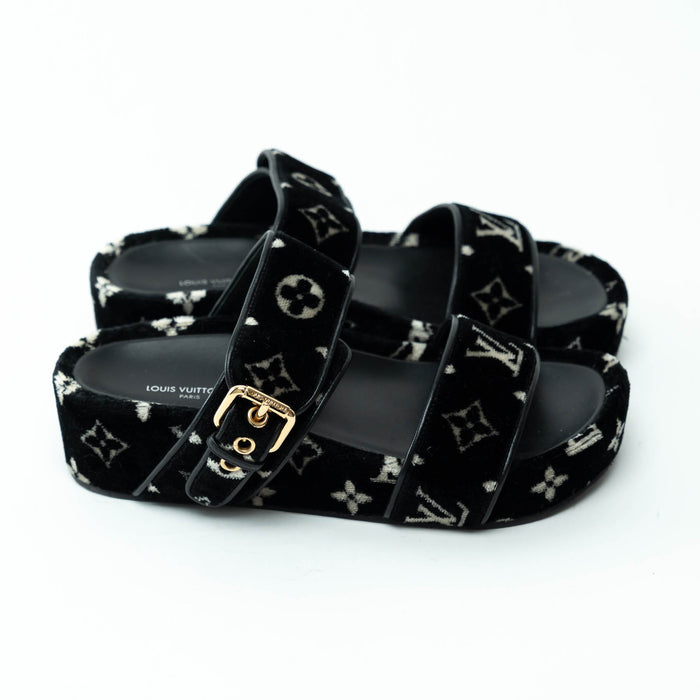 Louis Vuitton Monogram Corduroy Sandals Size 36