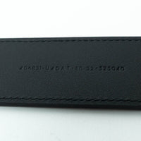 Gucci x Adidas Black Grained Leather GG Marmont Belt Size 80/32