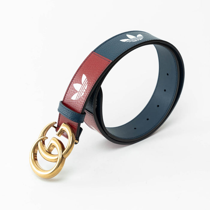 Gucci x Adidas Red & Blue GG Marmont Belt Size 85