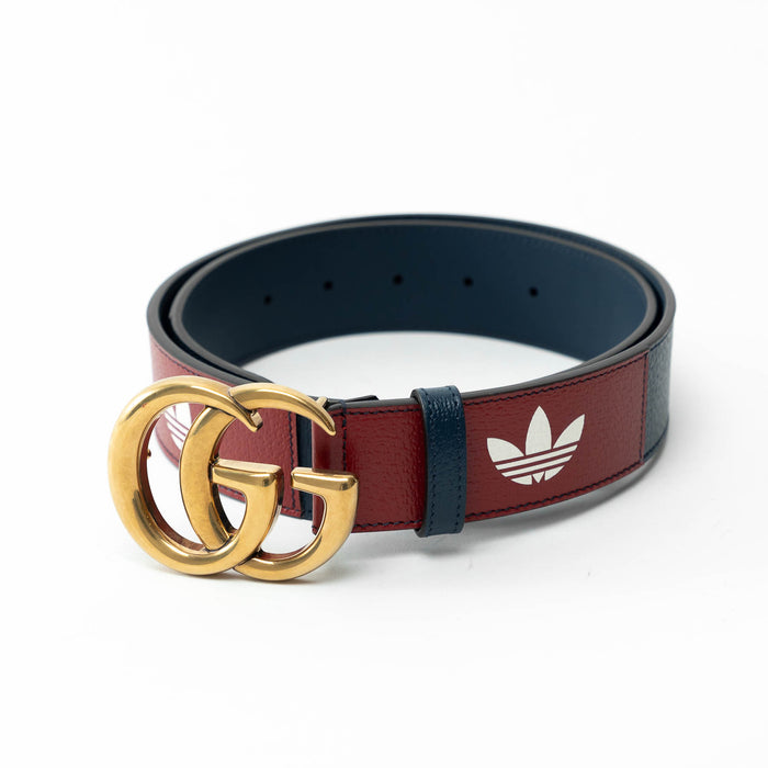Gucci x Adidas Red & Blue GG Marmont Belt Size 85