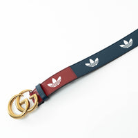 Gucci x Adidas Red & Blue GG Marmont Belt Size 85