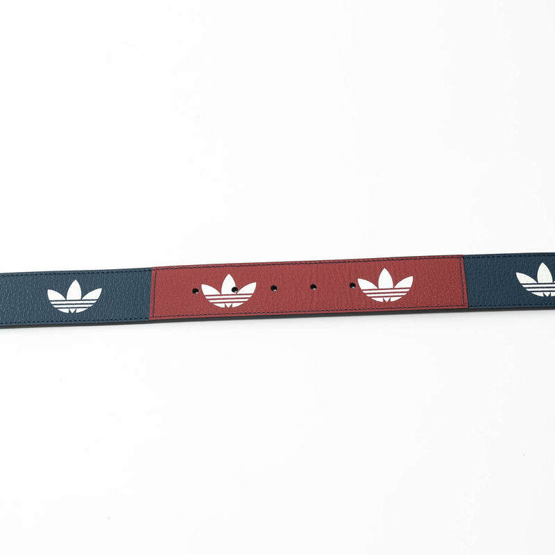 Gucci x Adidas Red & Blue GG Marmont Belt Size 85