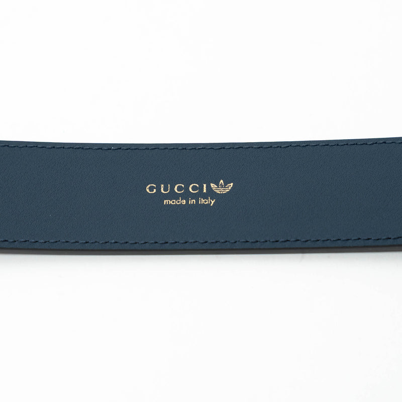 Gucci x Adidas Red & Blue GG Marmont Belt Size 85