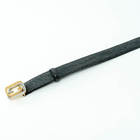 Gucci Grey Embossed Snake Leather GG Belt Size 80/32