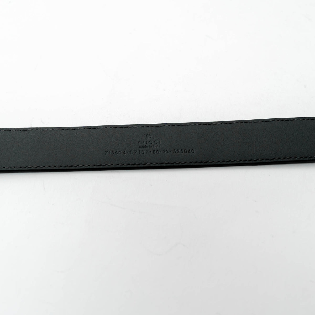 Gucci Grey Embossed Snake Leather GG Belt Size 80/32