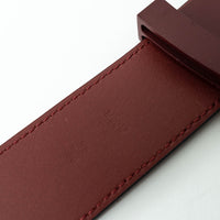 Louis Vuitton Bordeaux Suede Micro Damier Initiales Belt Size 95/38