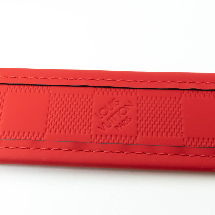 Louis Vuitton Red Damier Infini Leather Print Belt Size 95/38