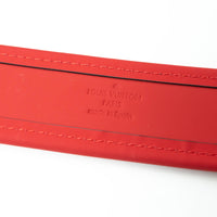 Louis Vuitton Red Damier Infini Leather Print Belt Size 95/38