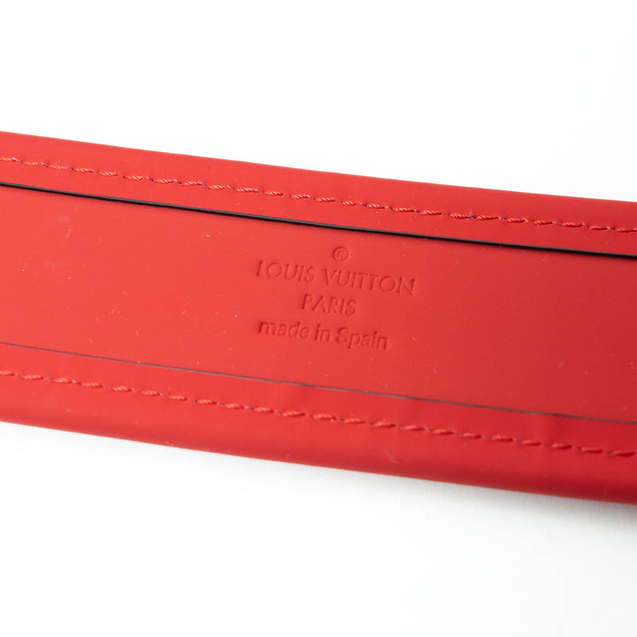 Louis Vuitton Red Damier Infini Leather Print Belt Size 95/38