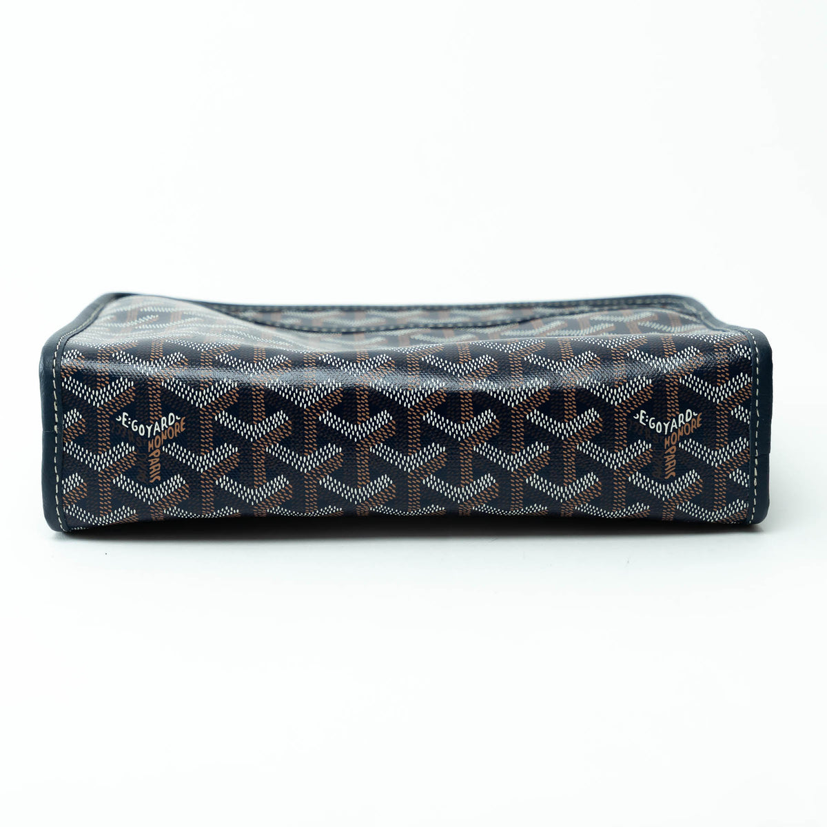 Goyard Navy Blue Goyardine Canvas Jouvence MM Toiletry Bag