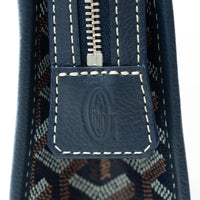Goyard Navy Blue Goyardine Canvas Jouvence MM Toiletry Bag